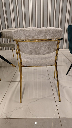 Стул на металлокаркасе Kamelia зеленый / золото из шоурума 14